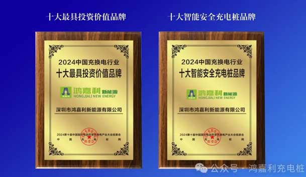 匠心致遠(yuǎn)，載譽(yù)前行：2024年鴻嘉利新能源榮獲充換電十大品牌獎！